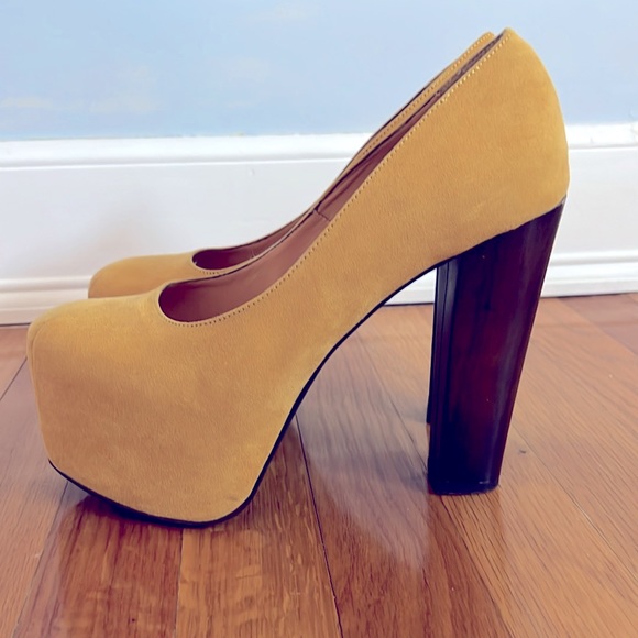 Primadonna yellow pump with plateau size 39 eu, 8,5 us - Picture 2 of 5